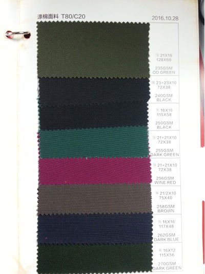 SC-GNLN  滌棉面料  T80/C20  45*45 141*72 / 21*21 94*54 / 21*21 106*50 / 110*54 21*21 / 115*58 21*21 / 132*69 42/2*21  107/168/183/186/193/195/230GSM 側面照